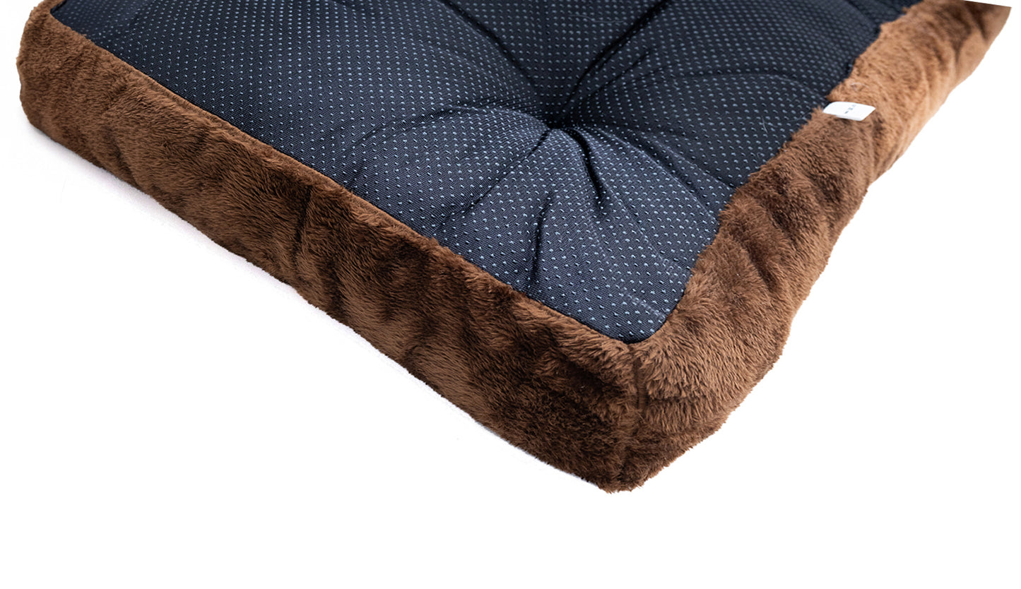 Brown Flat Dog Bed