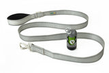 Light Grey Flat Nylon Dog Leash