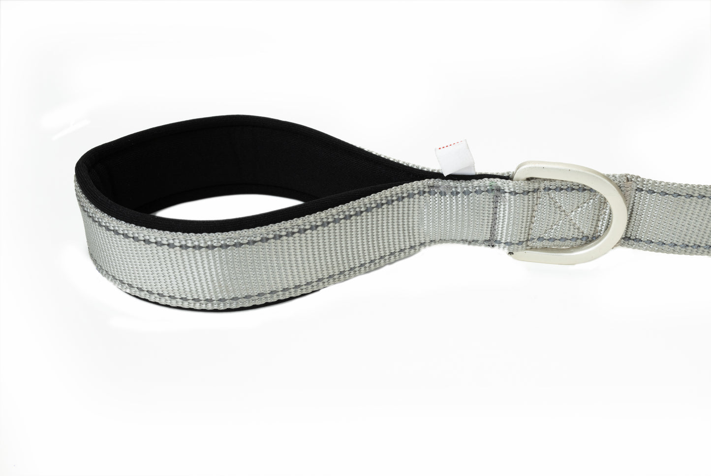 Light Grey Flat Nylon Dog Leash