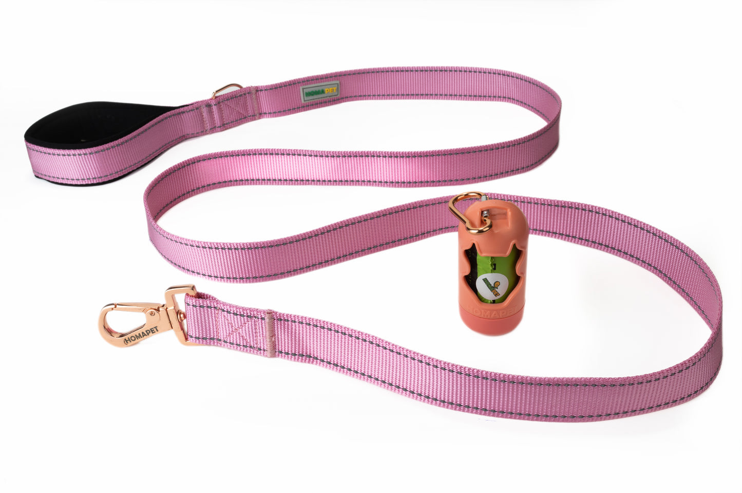 Lilac Sachet Flat Nylon Dog Leash