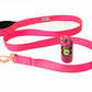 Pink Flat Nylon Dog Leash