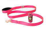 Pink Flat Nylon Dog Leash