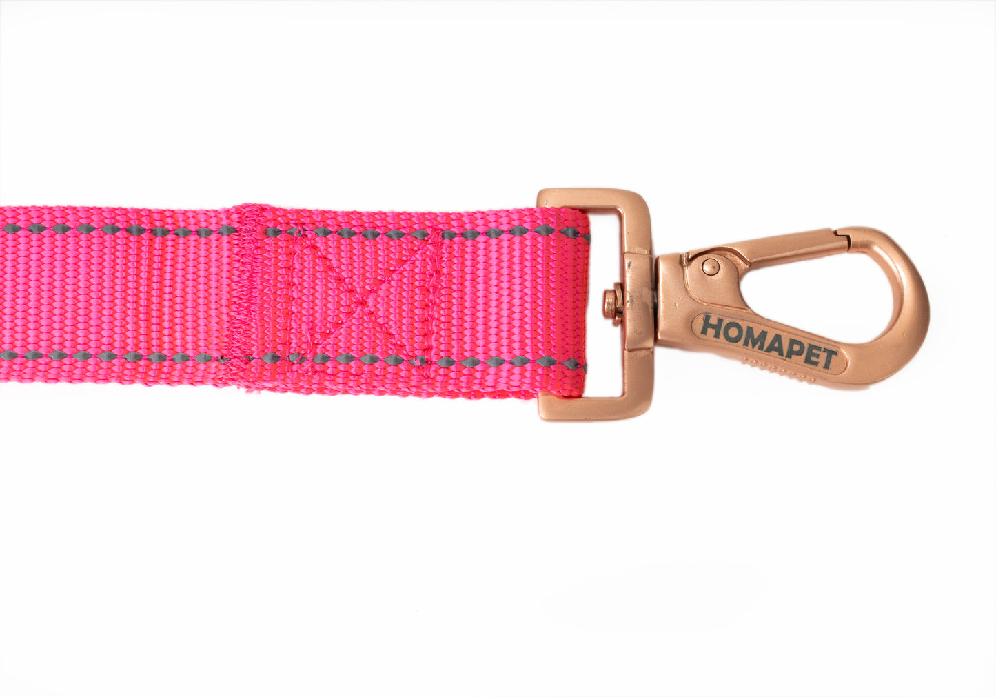 Pink Flat Nylon Dog Leash