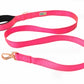 Pink Flat Nylon Dog Leash