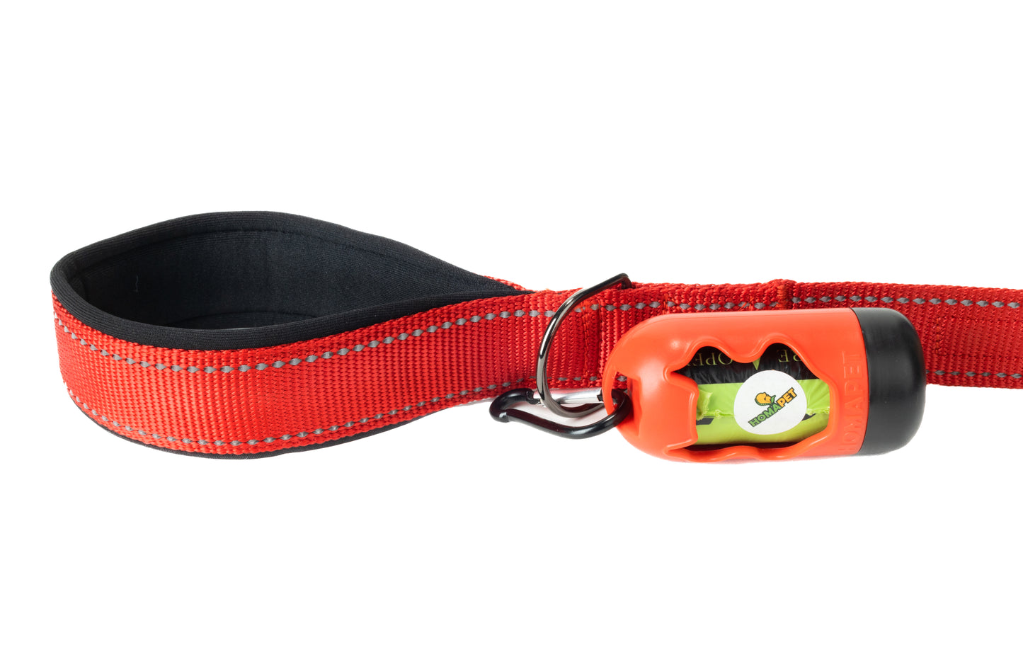 Red Flat Nylon Dog Leash