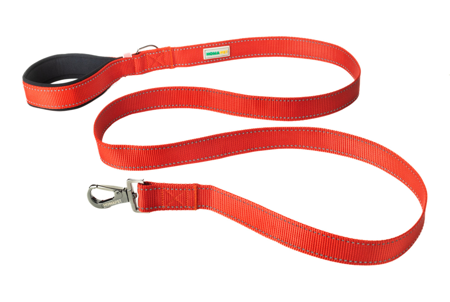 Red Flat Nylon Dog Leash