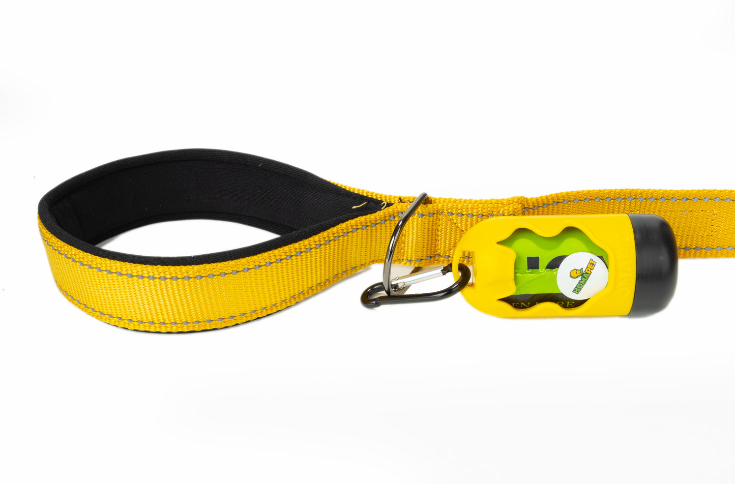 Yellow Flat Nylon Dog Leash