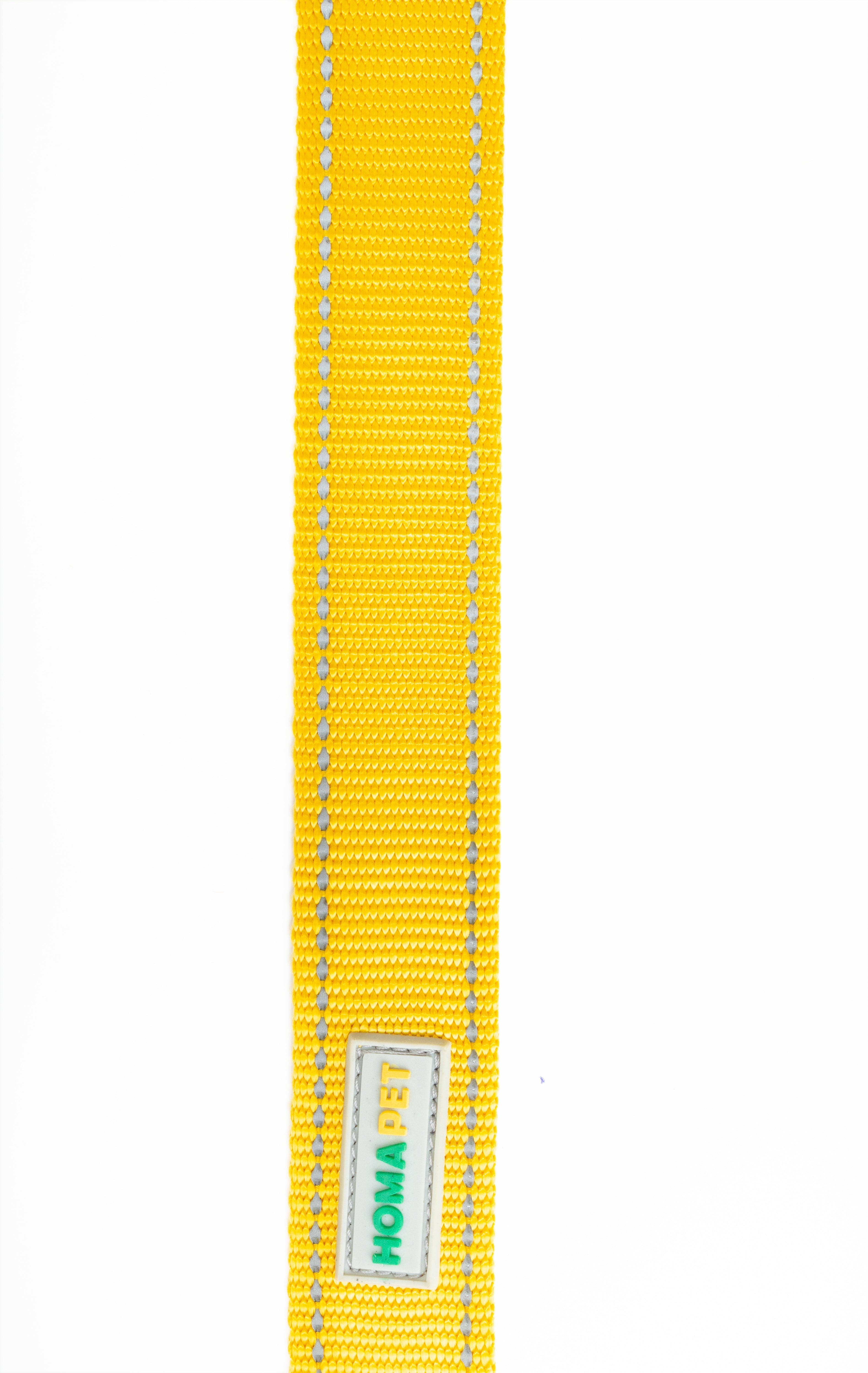 Yellow Flat Nylon Dog Leash