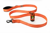 F Orange Flat Nylon Dog Leash