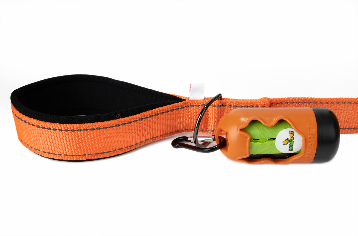 F Orange Flat Nylon Dog Leash