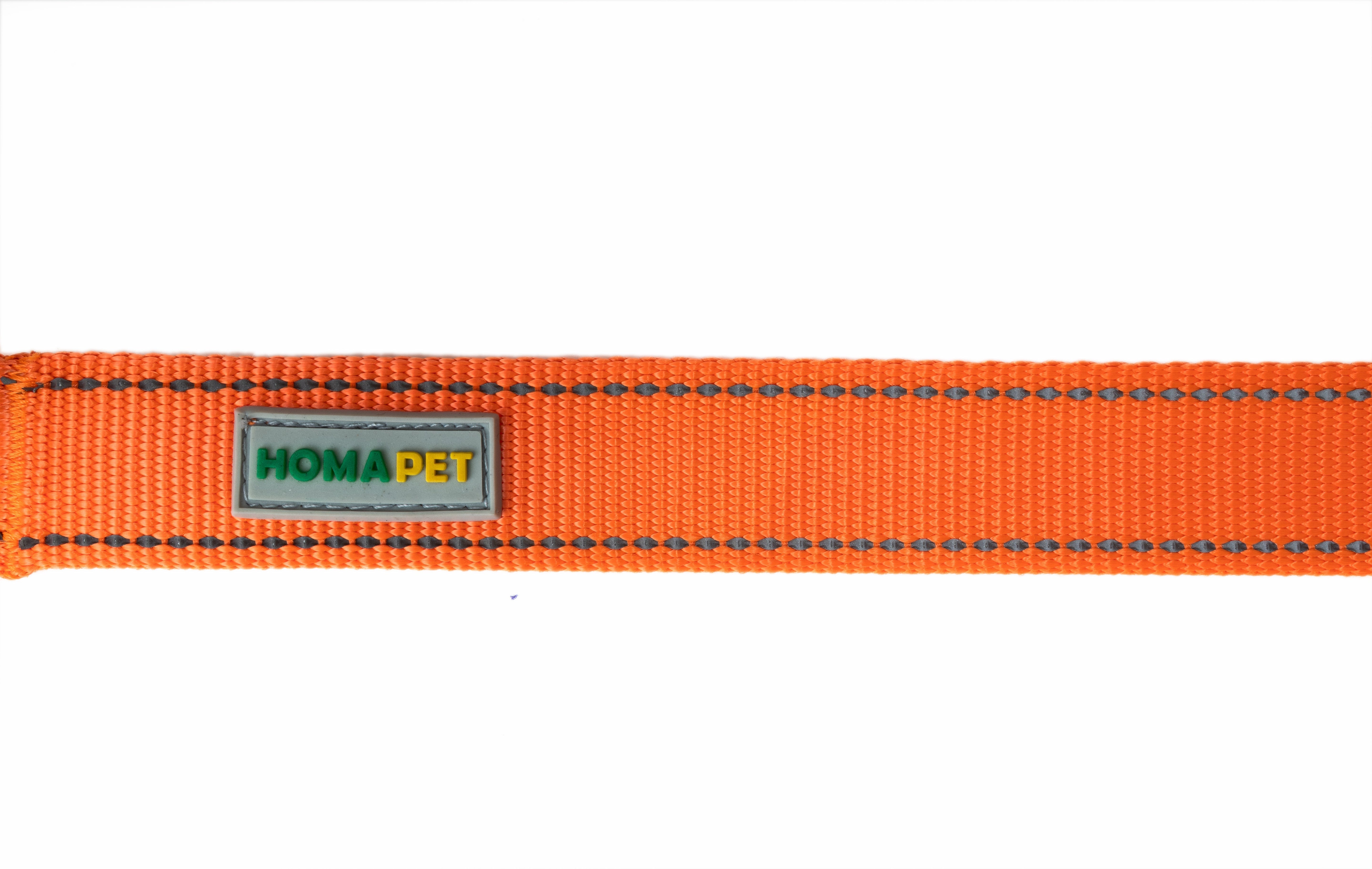 F Orange Flat Nylon Dog Leash