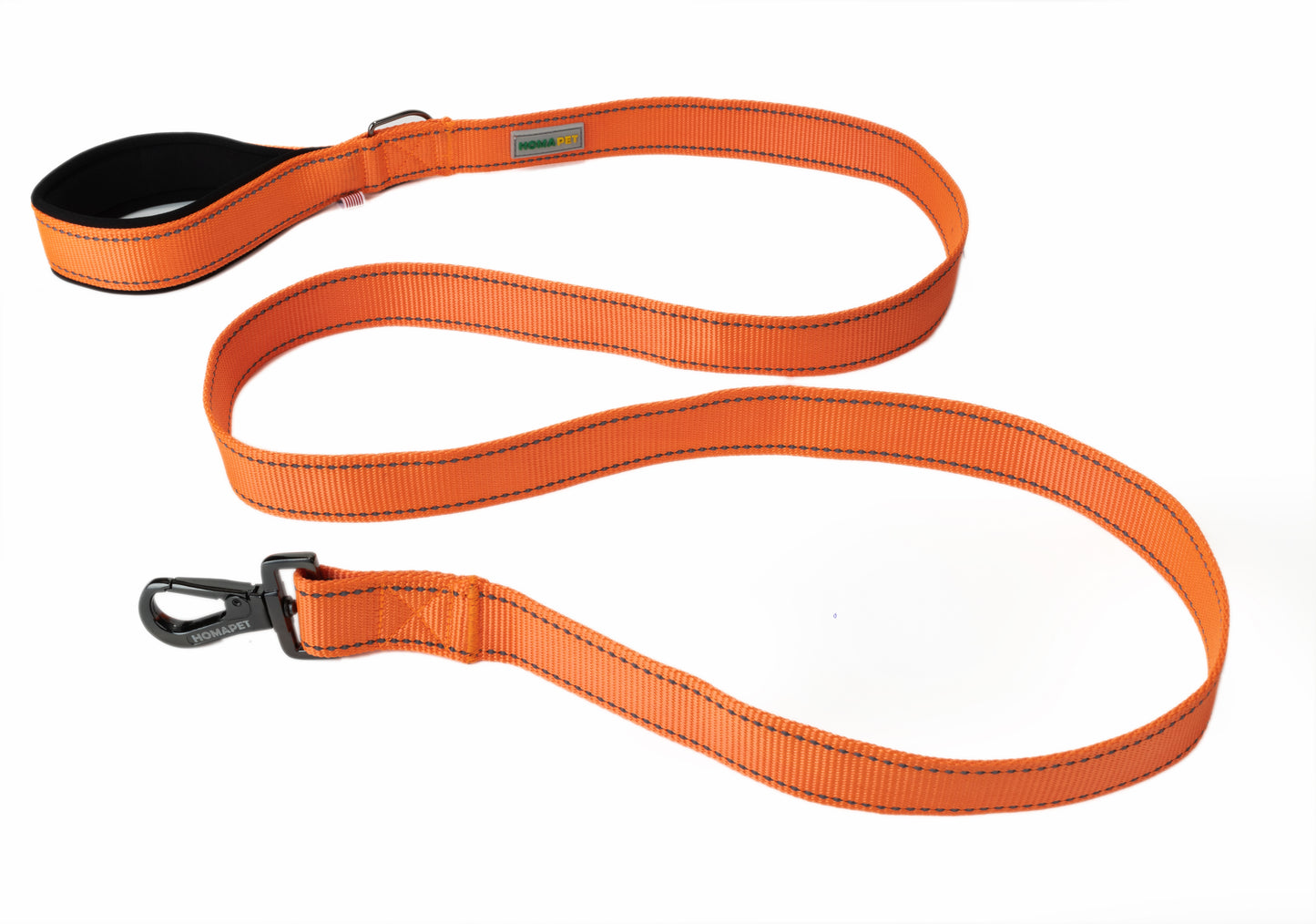 F Orange Flat Nylon Dog Leash