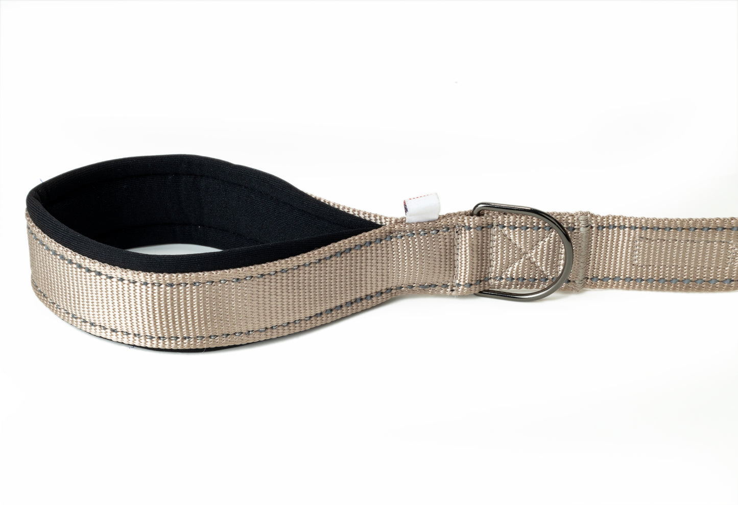 Ivory Flat Nylon Dog Leash