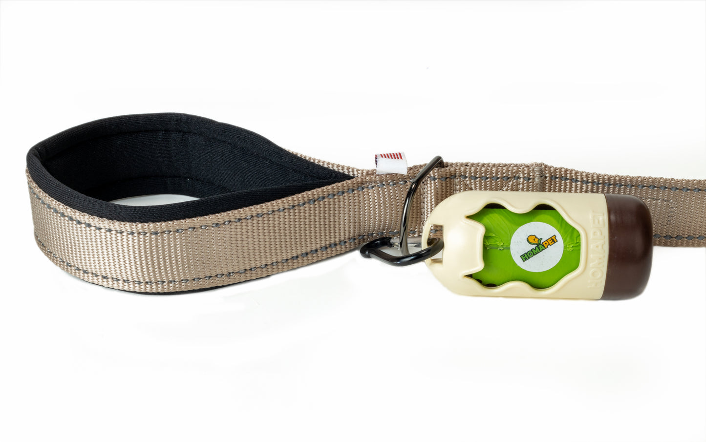 Ivory Flat Nylon Dog Leash