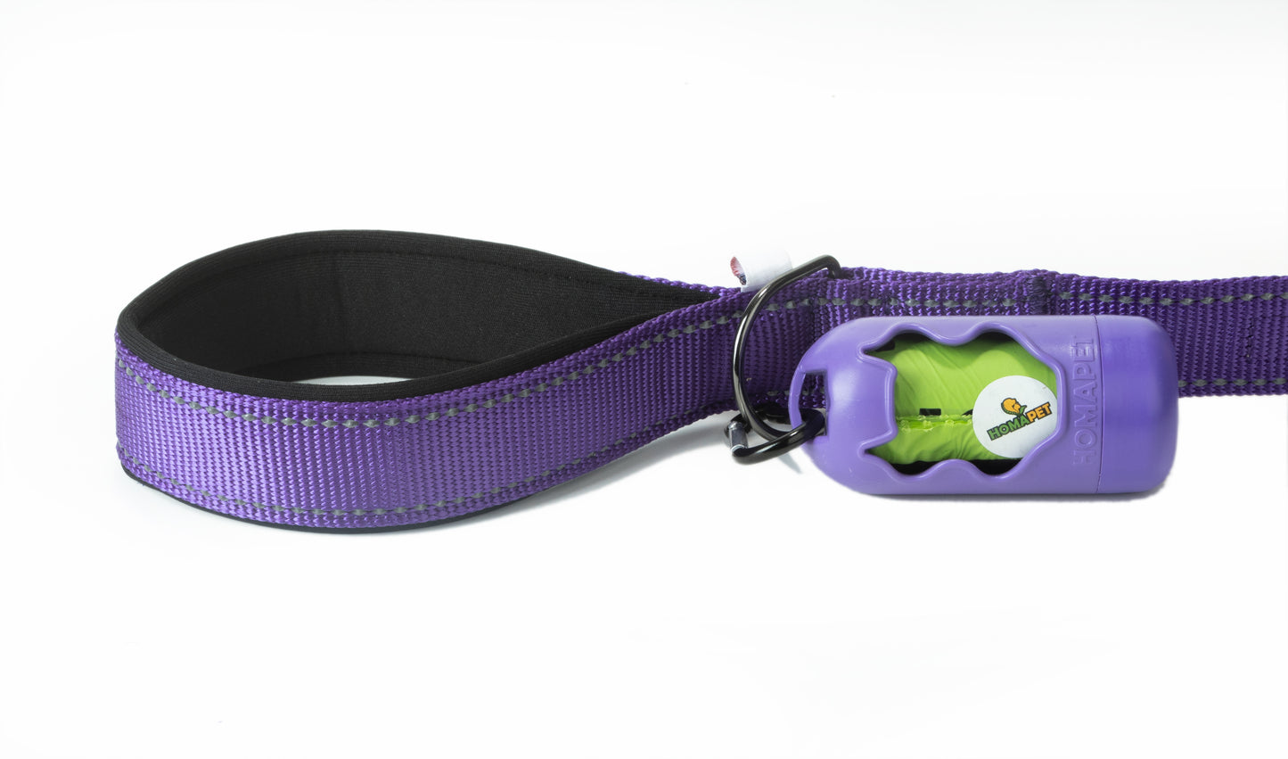 Violet Flat Nylon Dog Leash