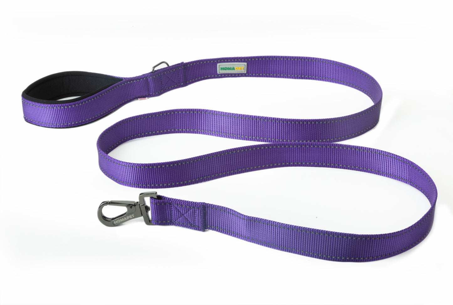 Violet Flat Nylon Dog Leash