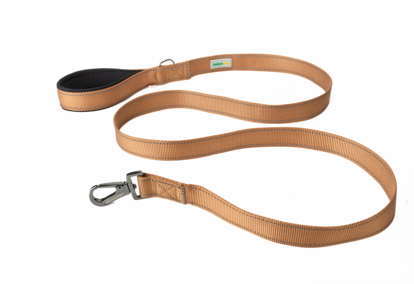 Copper Brown Flat Nylon Dog Leash