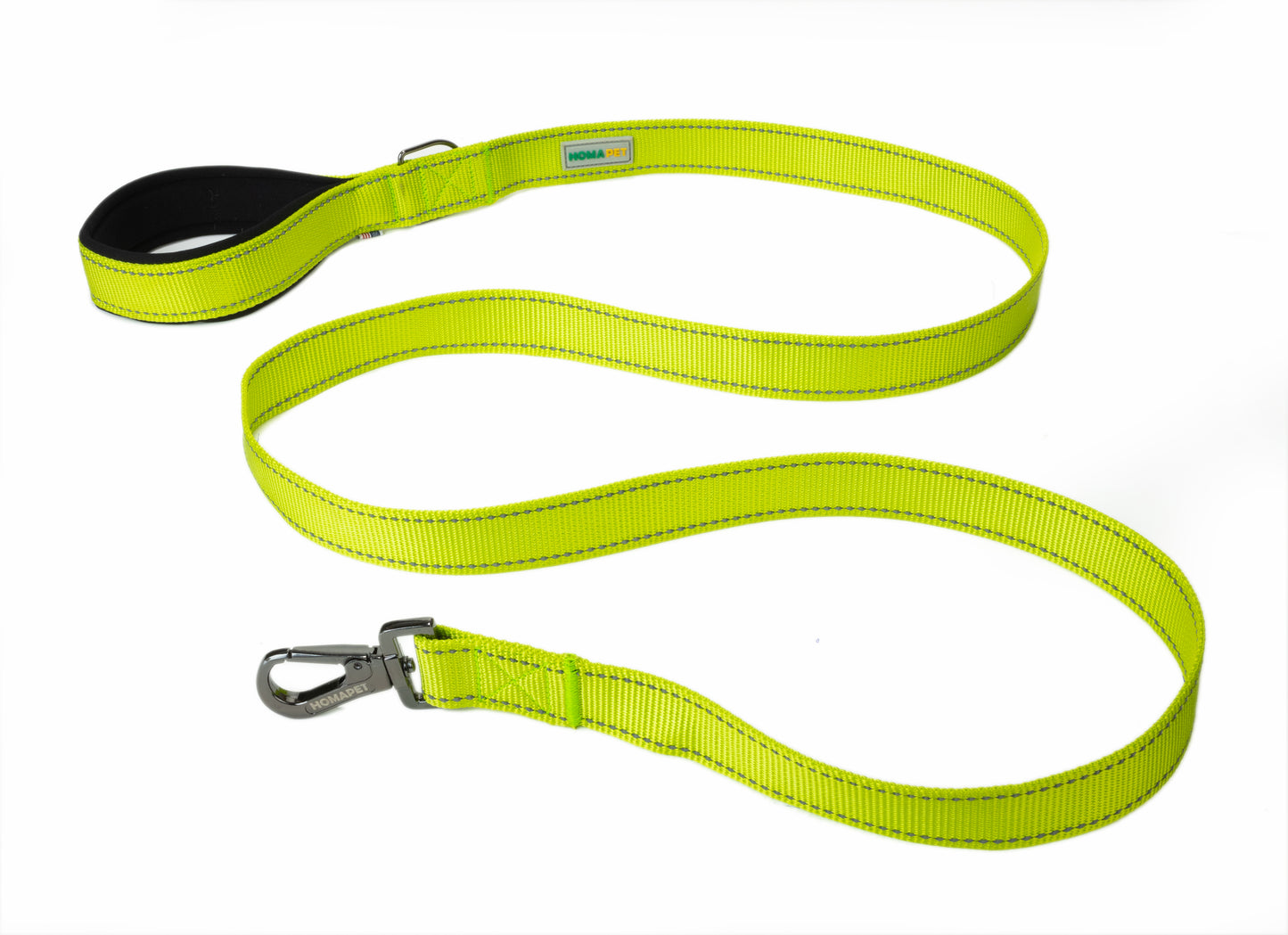 FS Green Flat Nylon Dog Leash