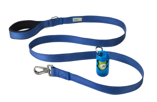 Sodalite Blue Flat Nylon Dog Leash