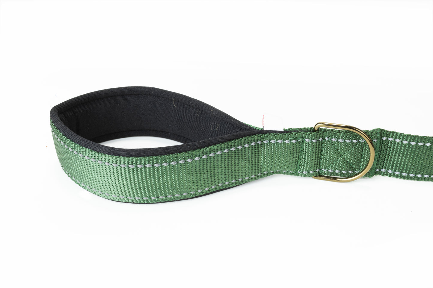 Olive Green Flat Nylon Dog Leash