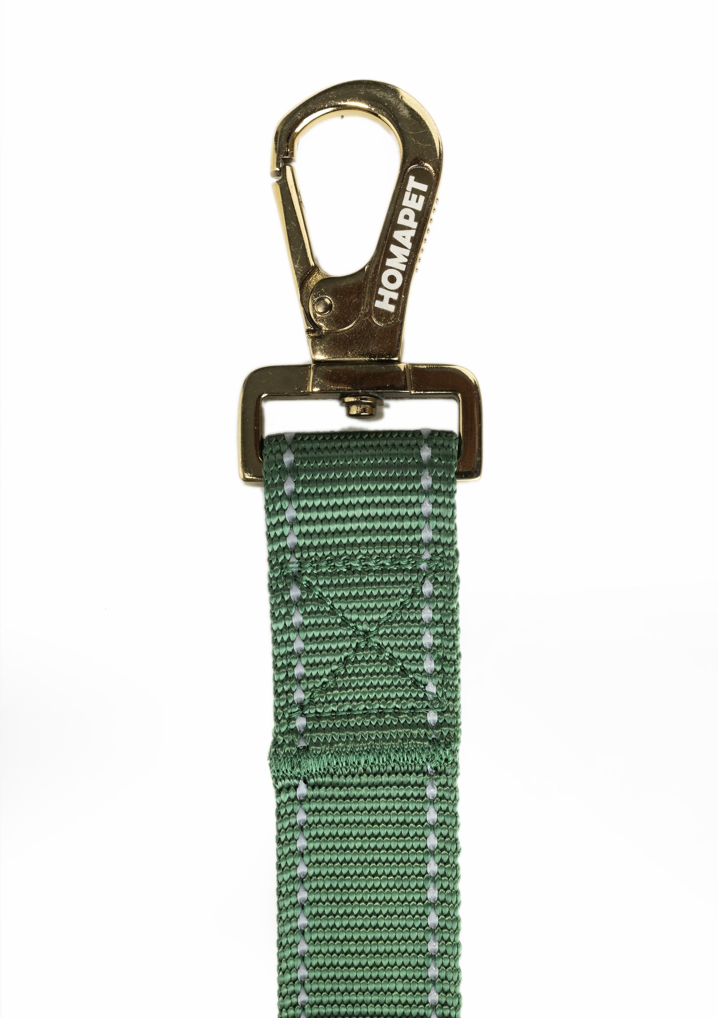 Olive Green Flat Nylon Dog Leash