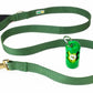 Olive Green Flat Nylon Dog Leash