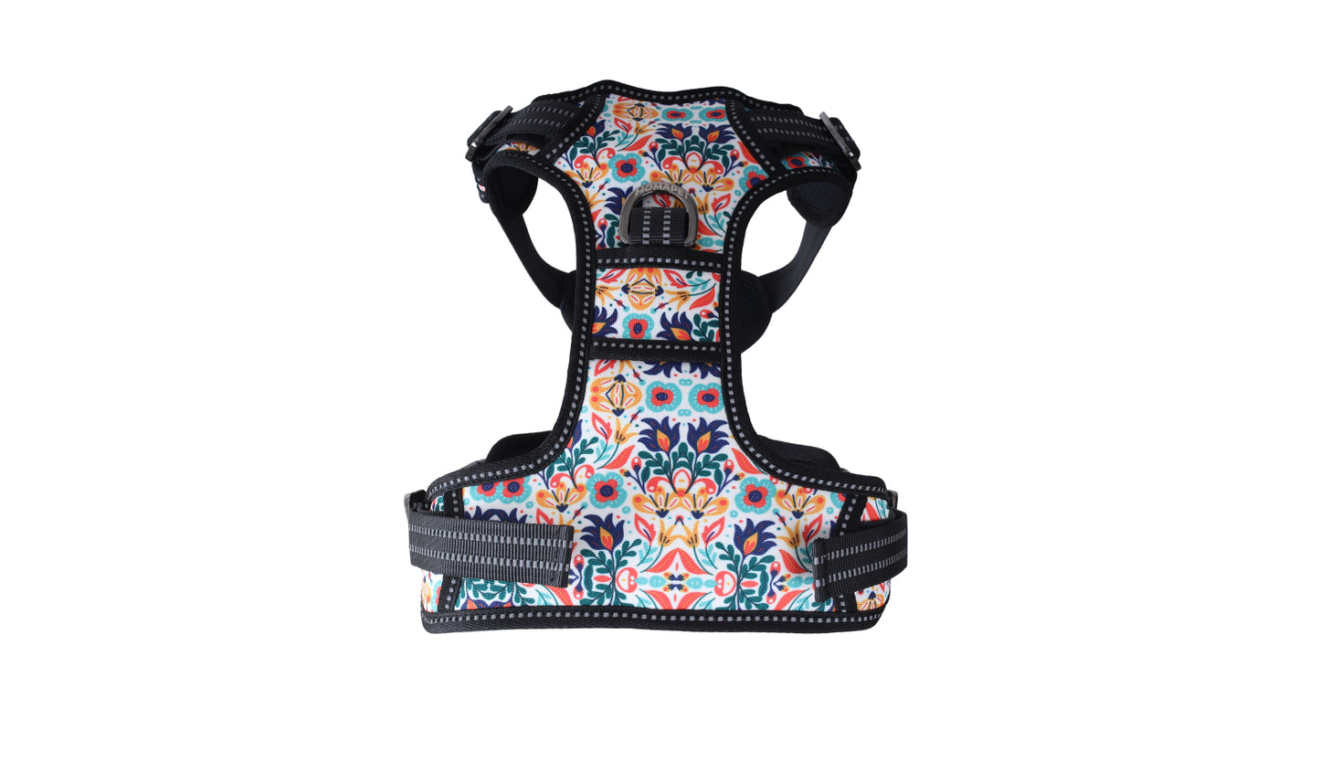 Floral No Pull Dog Harness Printed