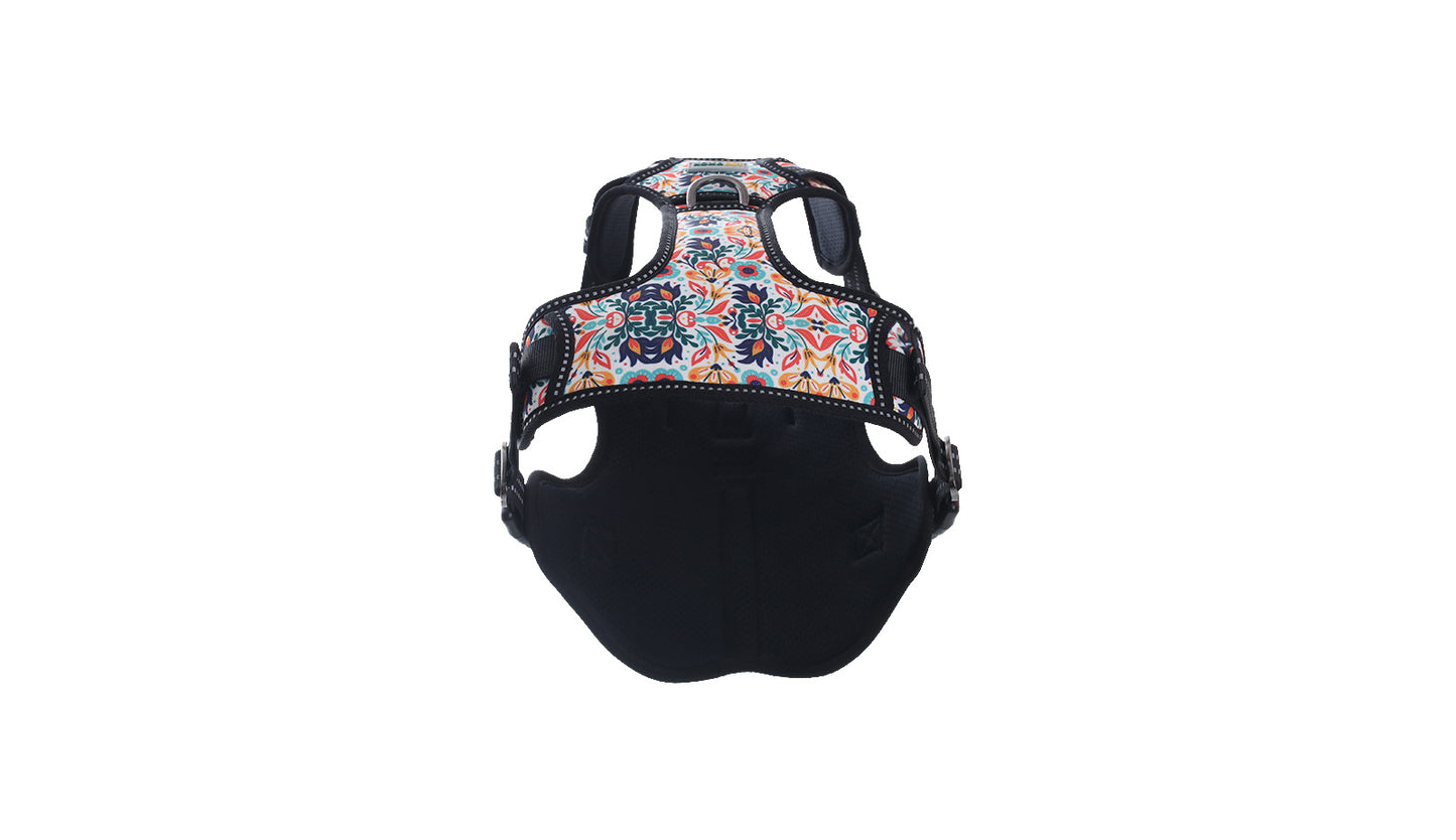 Floral Tactical Dog Harness Printed