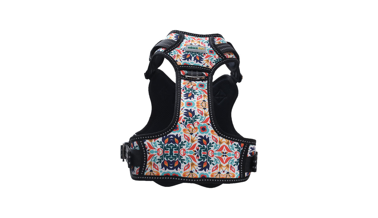 Floral Tactical Dog Harness Printed