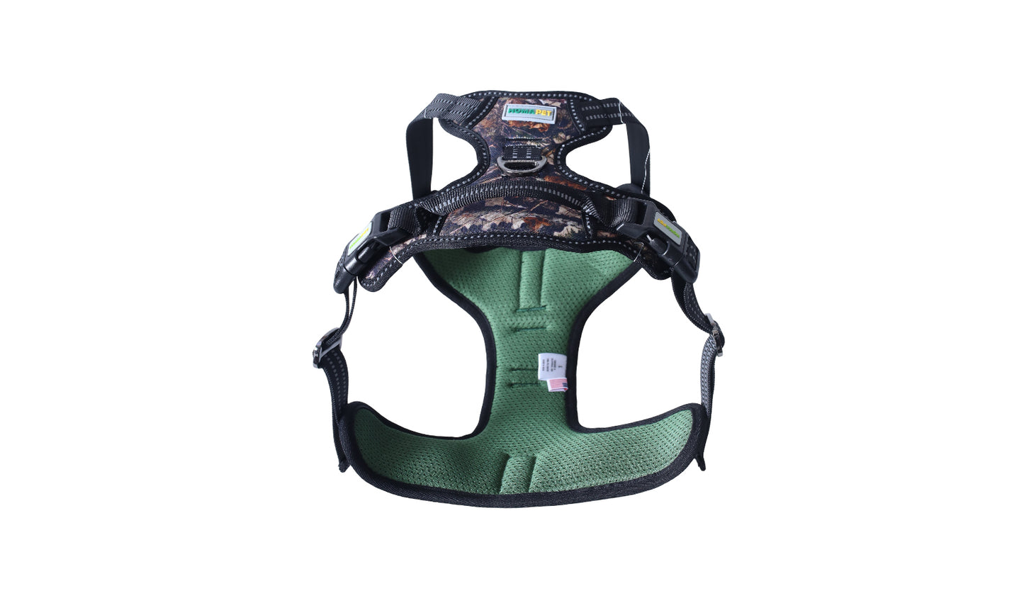 Forest Camo No Pull Dog Harness Printed