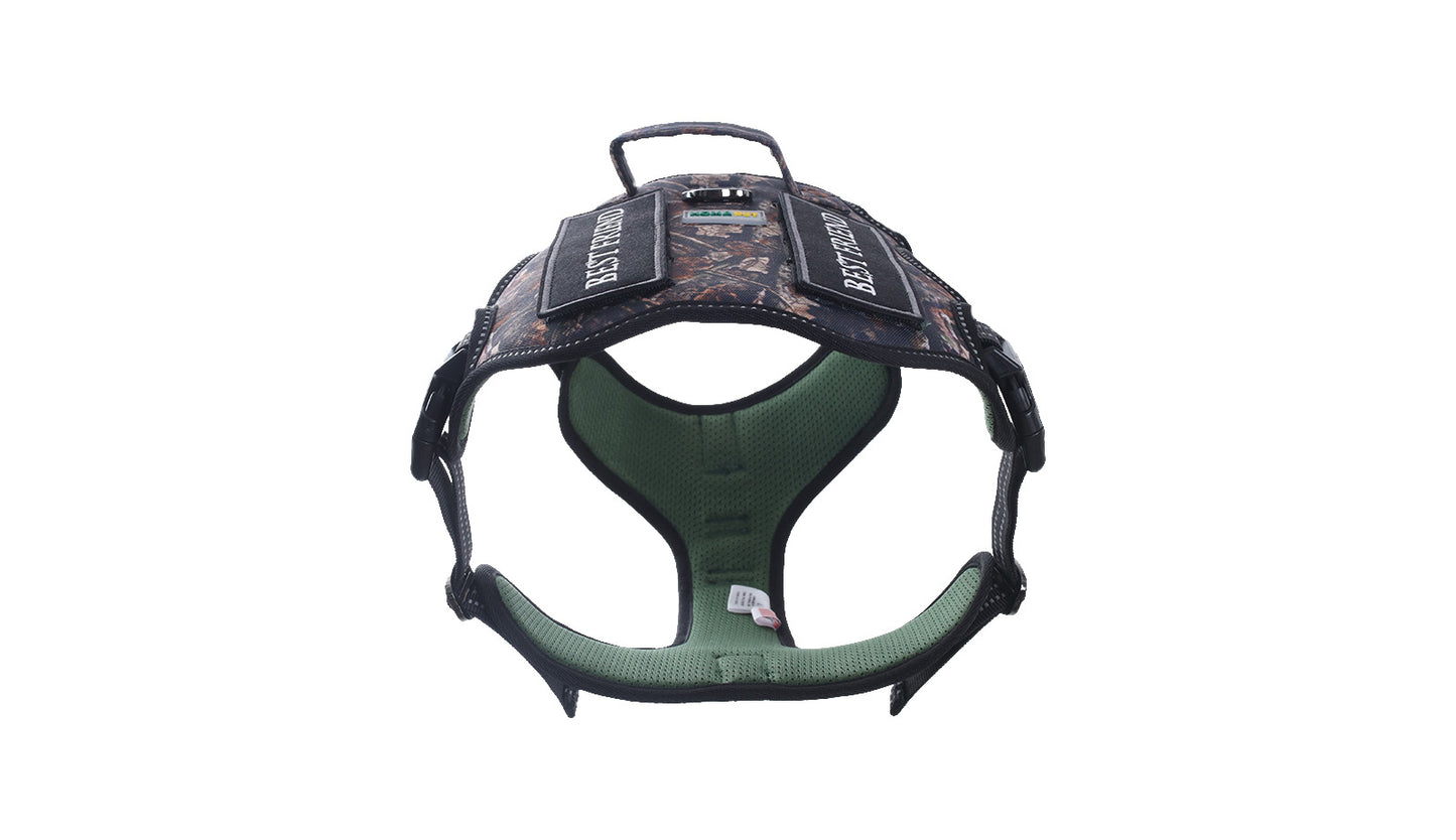 Forest Camo Tactical Dog Harness Printed