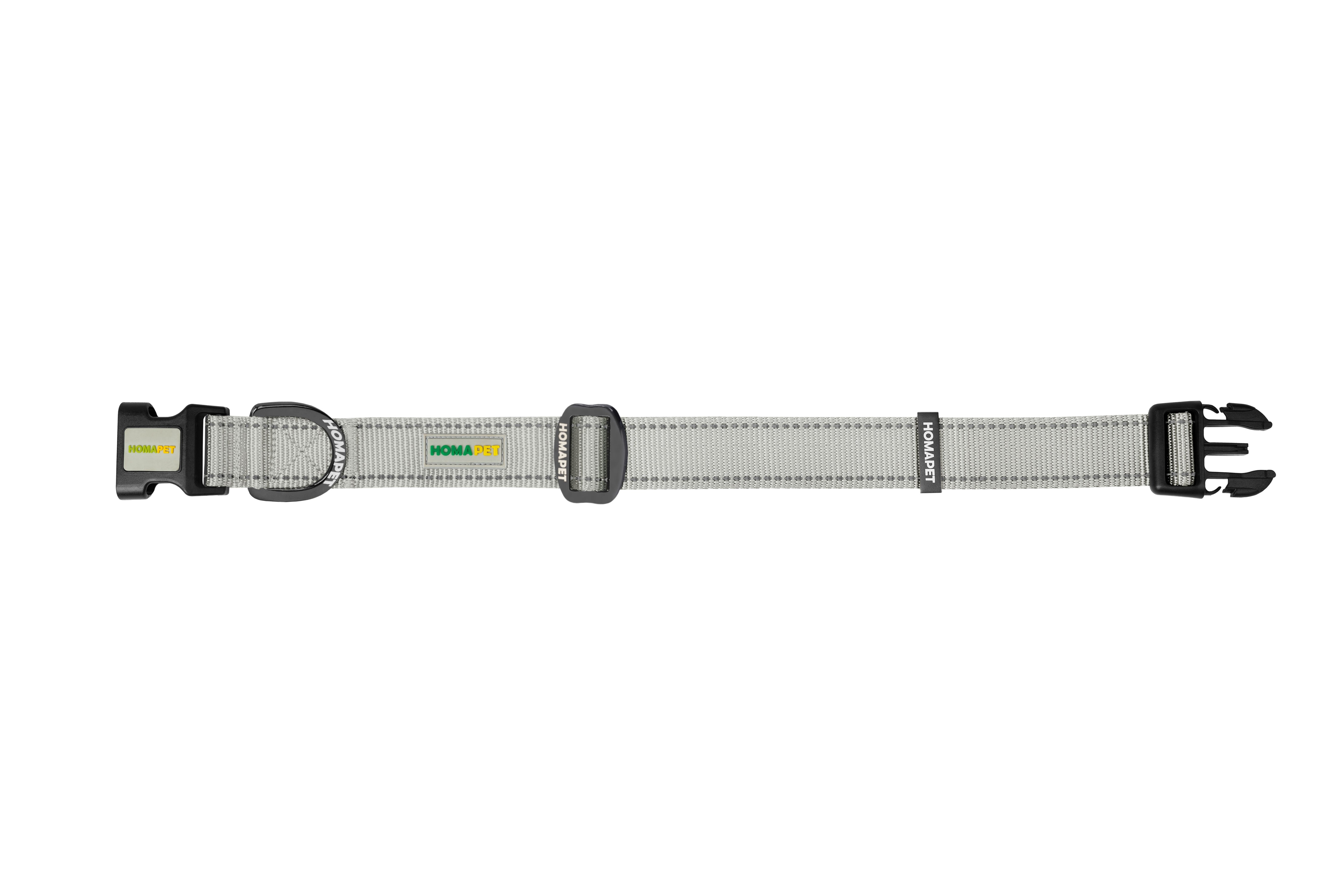 Light Grey Nylon Dog Collar