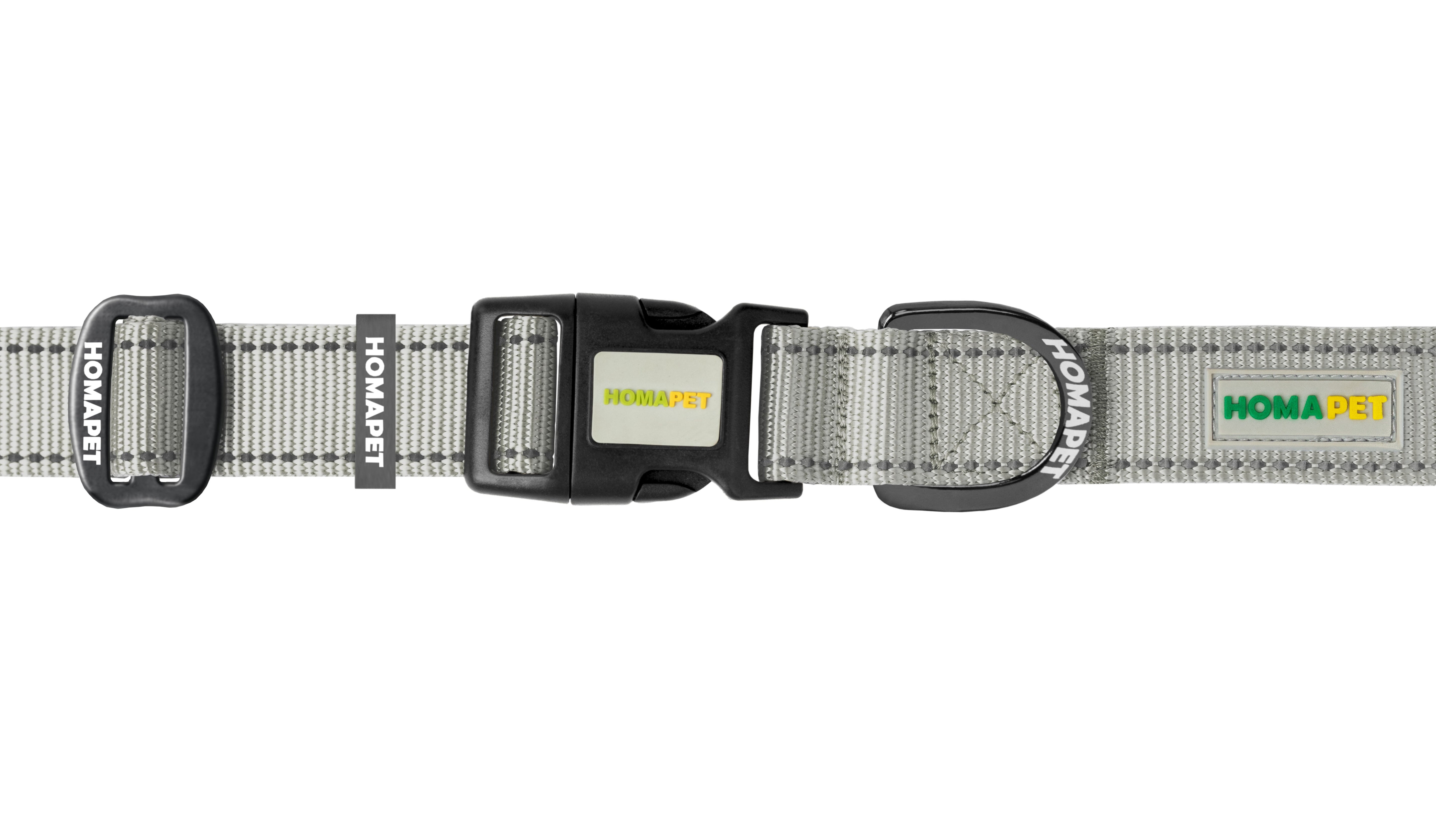 Light Grey Nylon Dog Collar