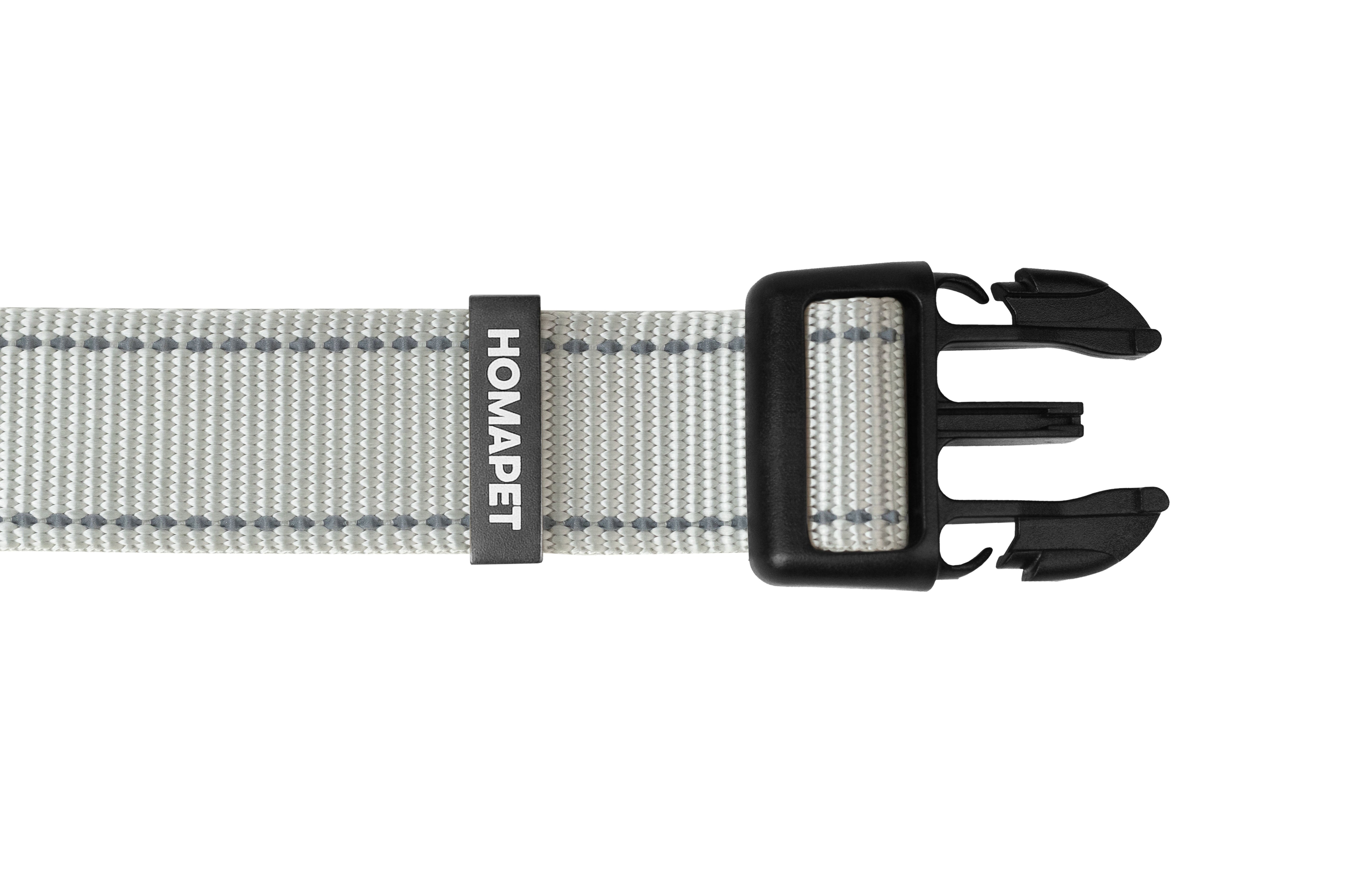 Light Grey Nylon Dog Collar