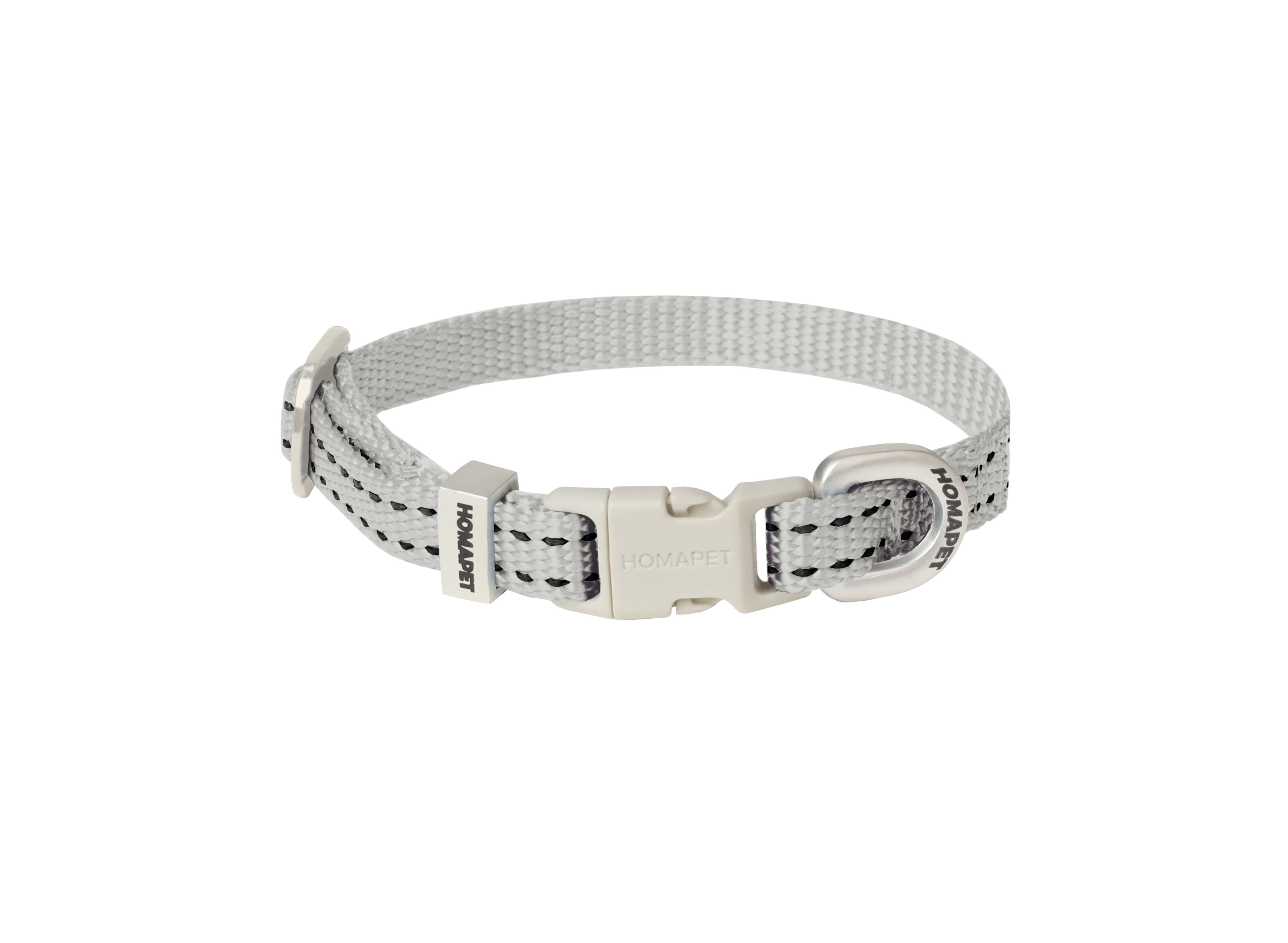 Light Grey Nylon Dog Collar XS