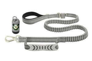 Light Grey Polyester Full Bungee Dog Leash