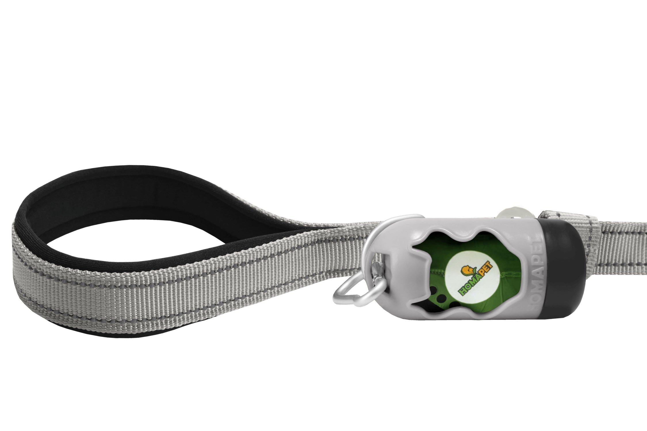 Light Grey Polyester Full Bungee Dog Leash