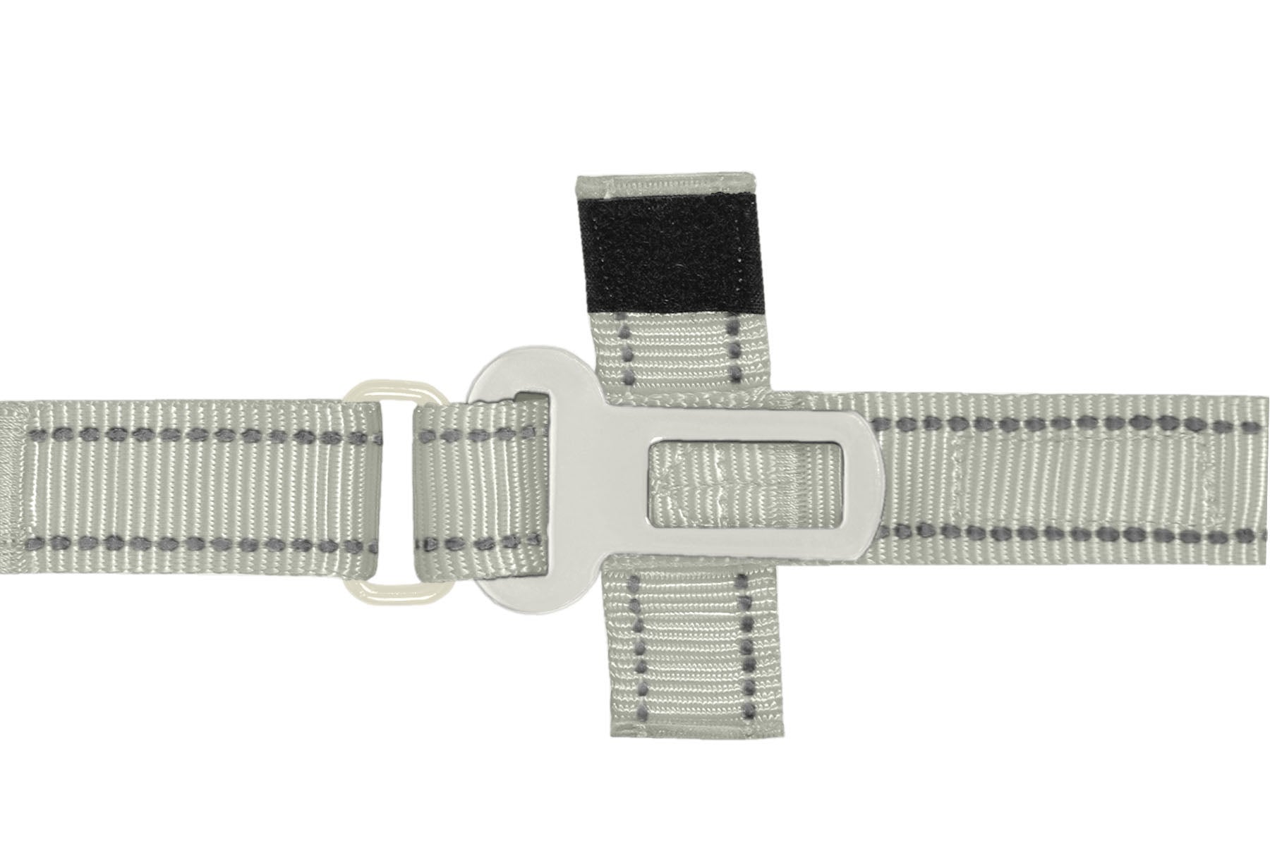 Light Grey Nylon Adjustable Bungee Dog Leash