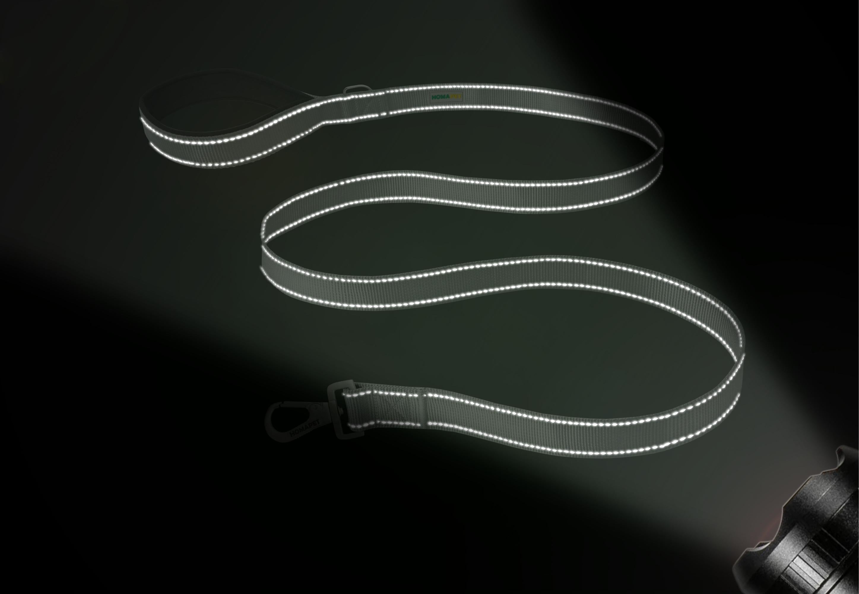 Light Grey Nylon Dog Leash