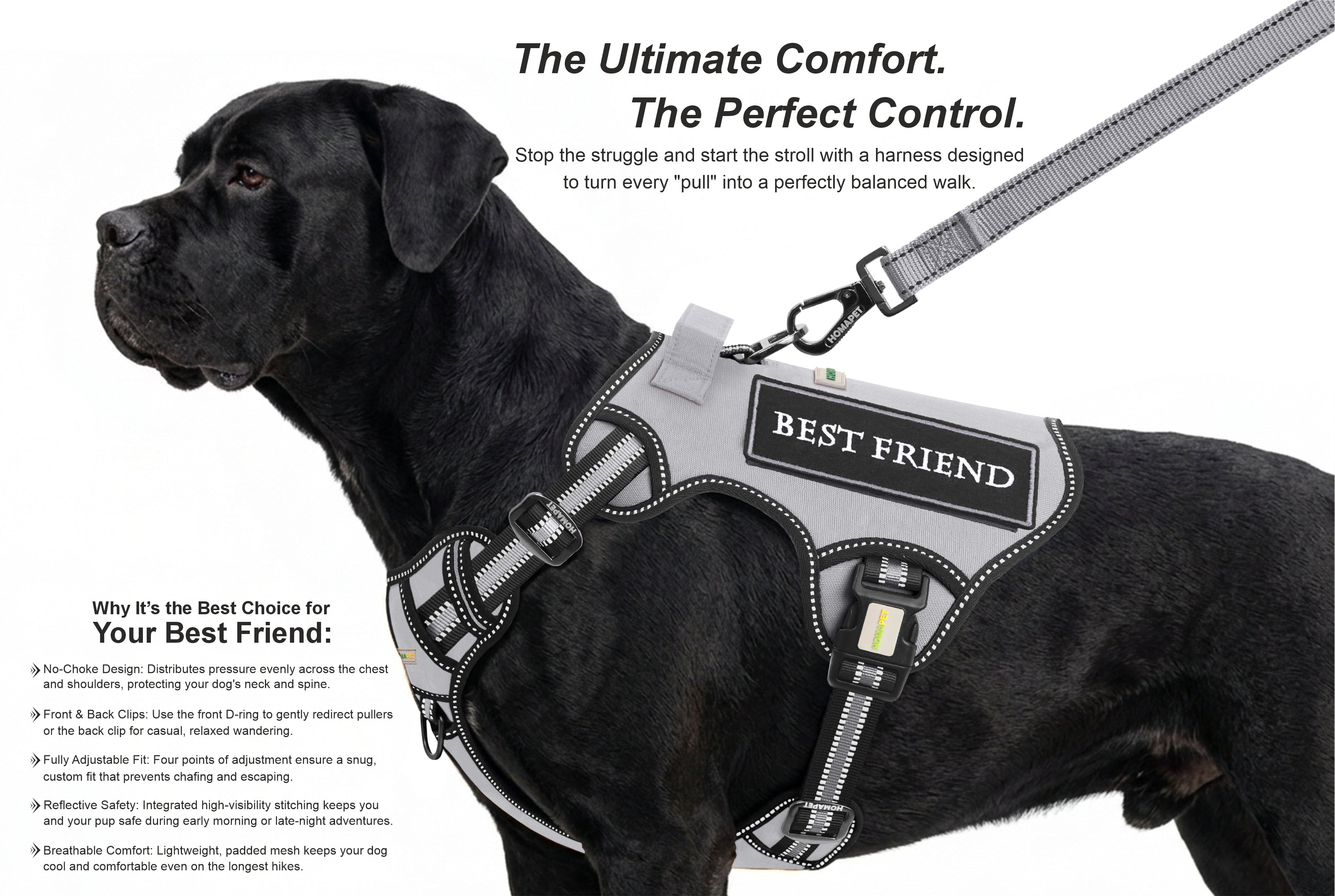 Light Grey Tactical Dog Harness