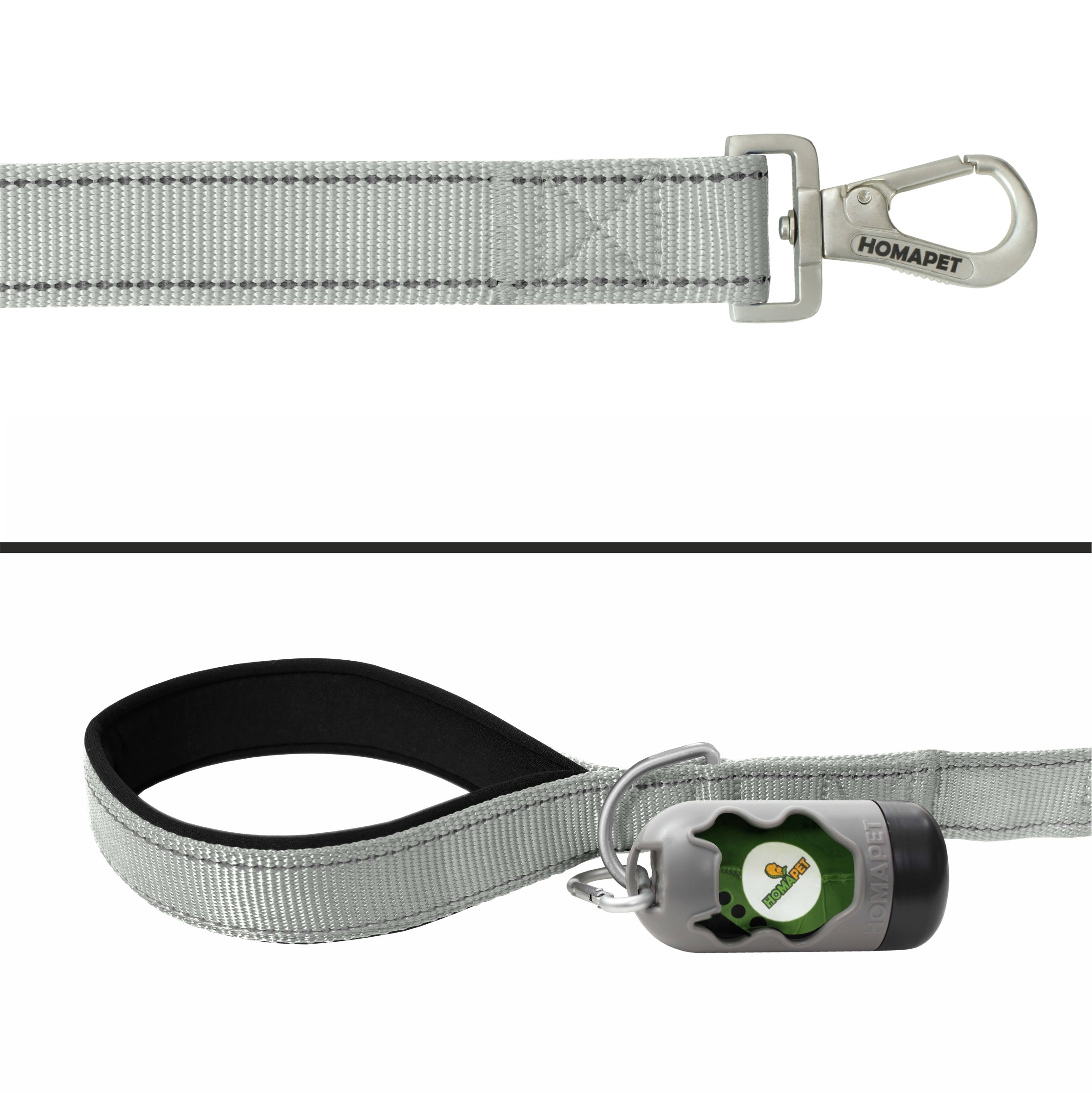Light Grey Nylon Dog Leash