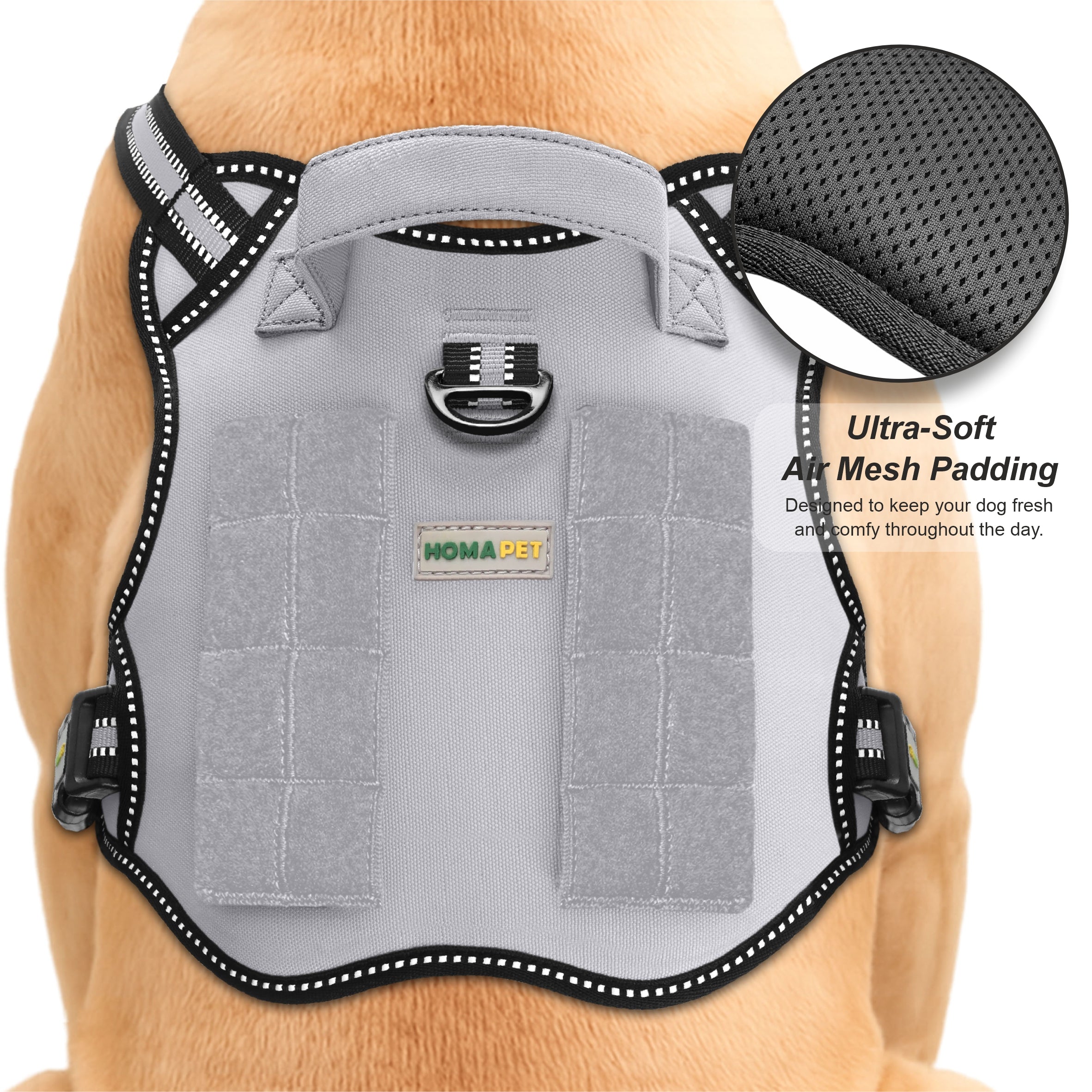 Light Grey Tactical Dog Harness