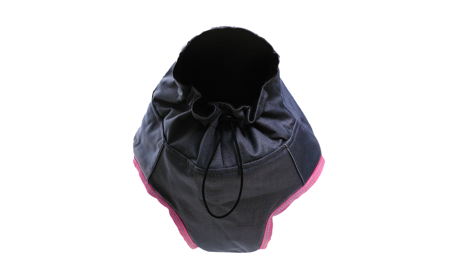 Lilac Sachet  Black Himalaya Dog Coat with 200 GSM Padding - Flat