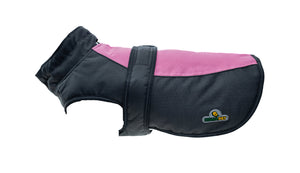 Lilac Sachet Dark Grey Himalaya Dog Coat with 200 GSM Padding - Flat