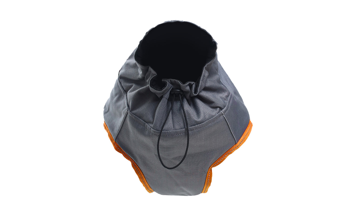 Orange  Black Himalaya Dog Coat with 200 GSM Padding - Flat