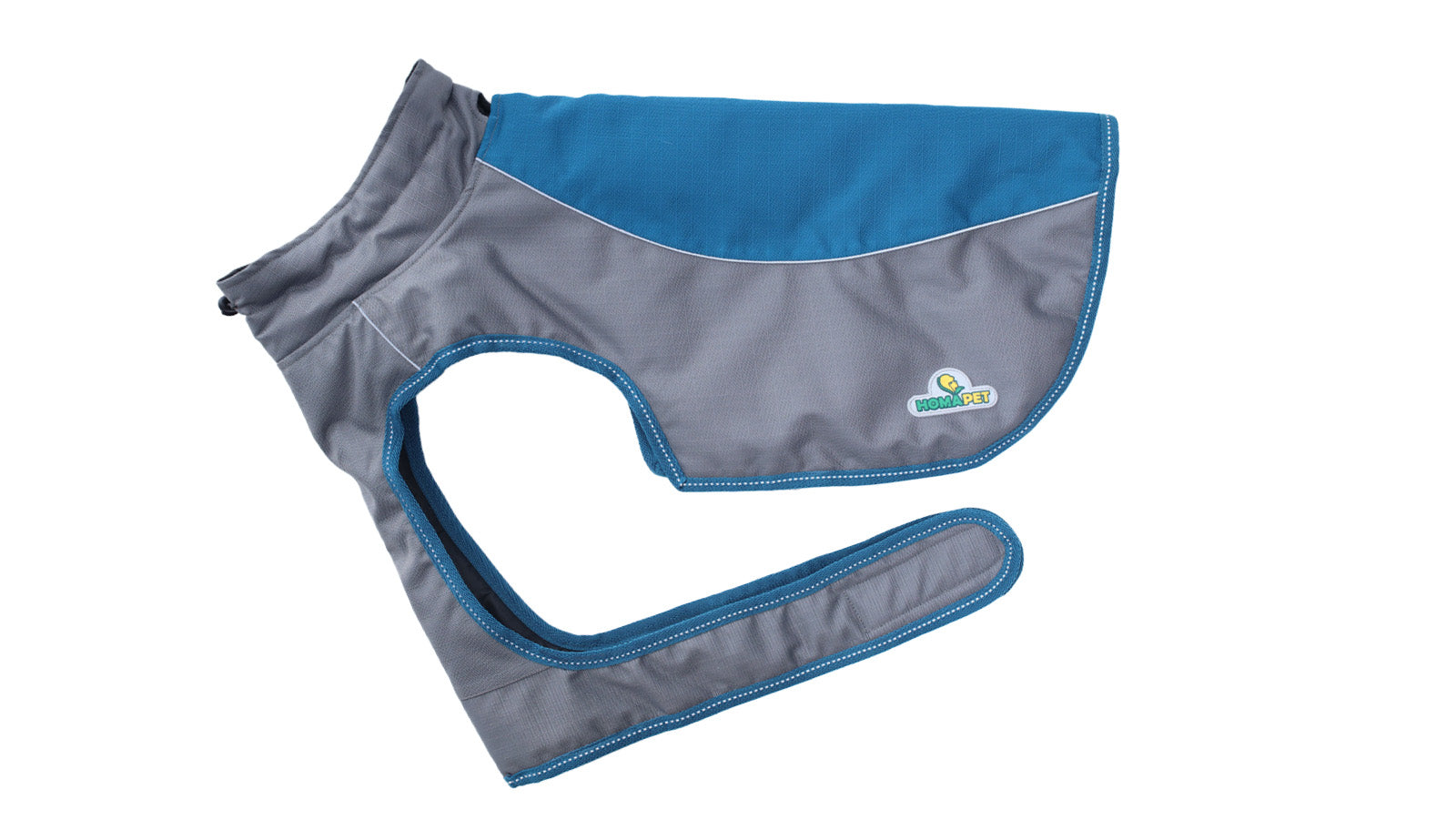 Poly Green Dark Grey Himalaya Dog Coat with 200 GSM Padding - Flat