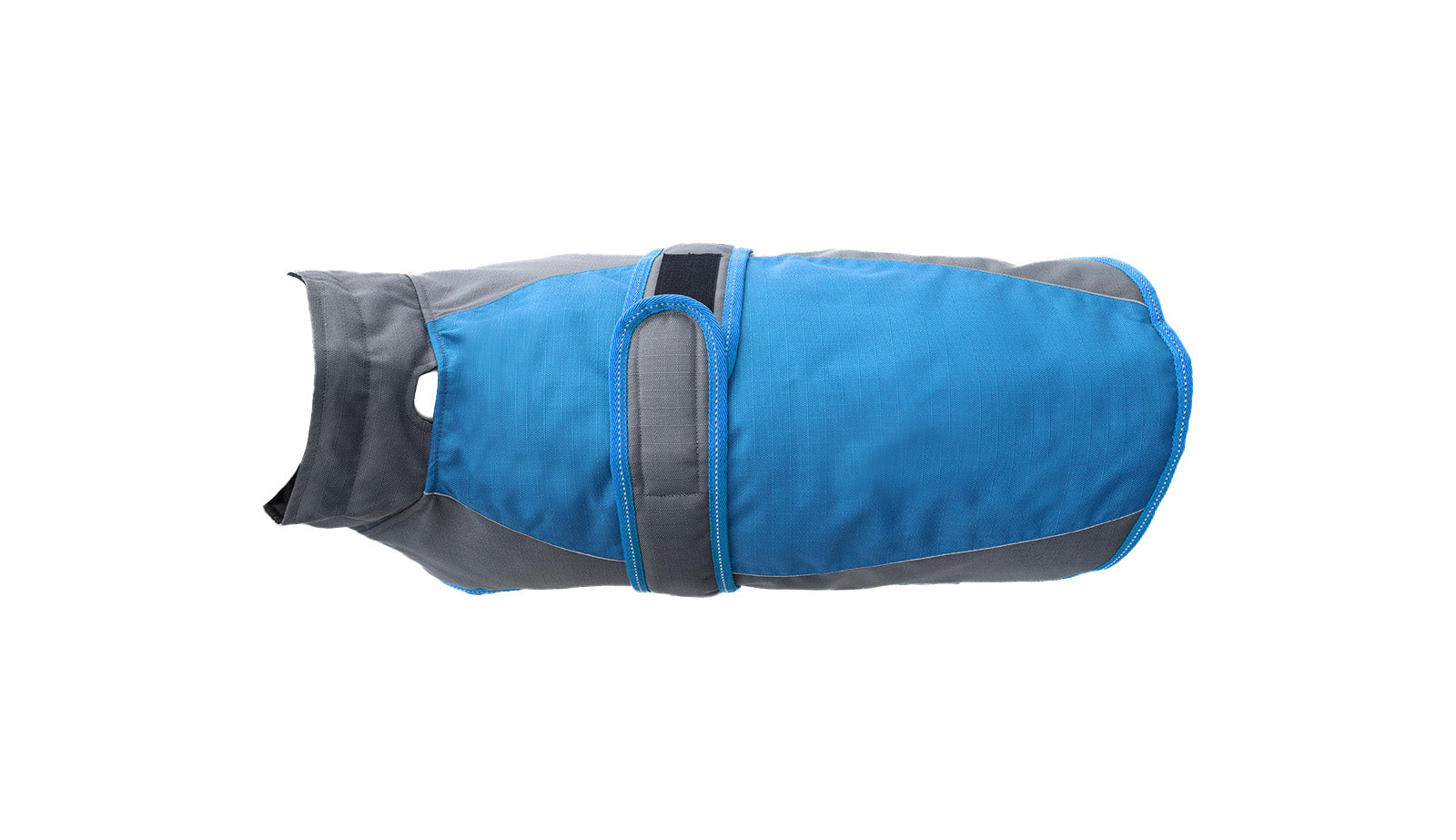 Poly Green Dark Grey Himalaya Dog Coat with 200 GSM Padding - Flat