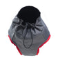 Red  Dark Grey Himalaya Dog Coat with 200 GSM Padding - Flat