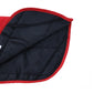 Red  Dark Grey Himalaya Dog Coat with 200 GSM Padding - Flat