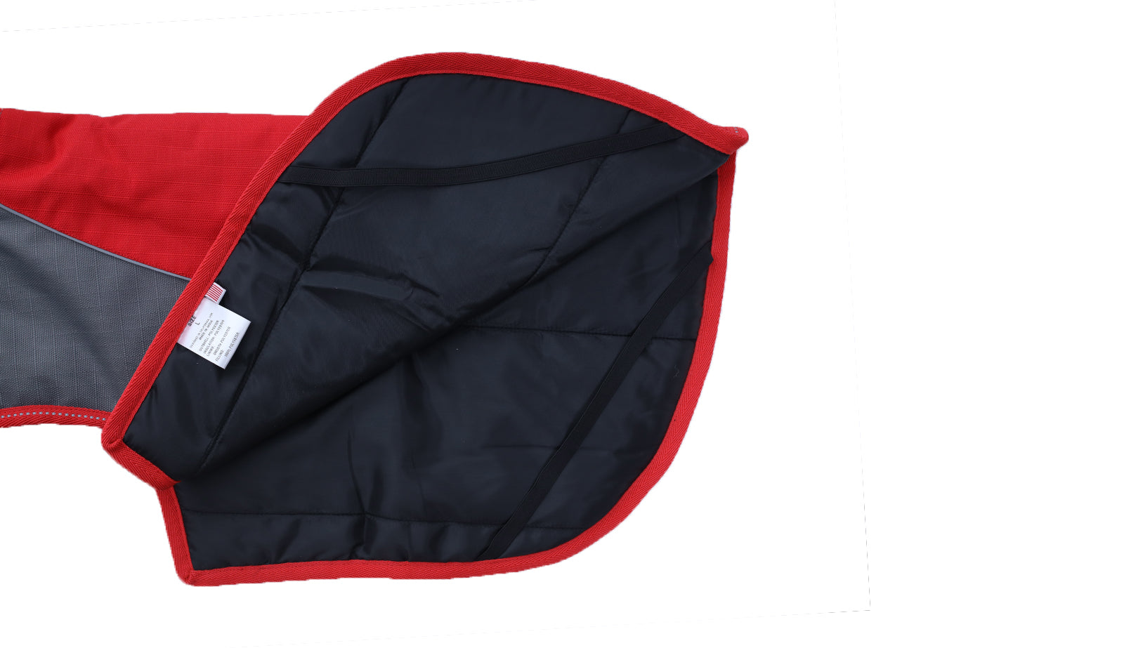 Poly Green Dark Grey Himalaya Dog Coat with 200 GSM Padding - Flat